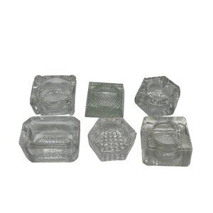 VTG Mismatched Cut Glass Crystal Salt Cellars – Bohemian Cottage Core Dips Set 6